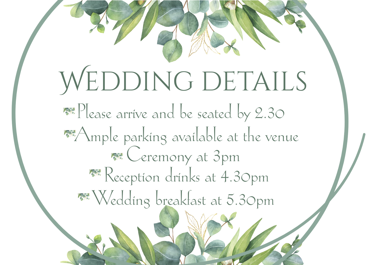 Eucalyptus Watercolour – Wedding Stationery Bundle 1