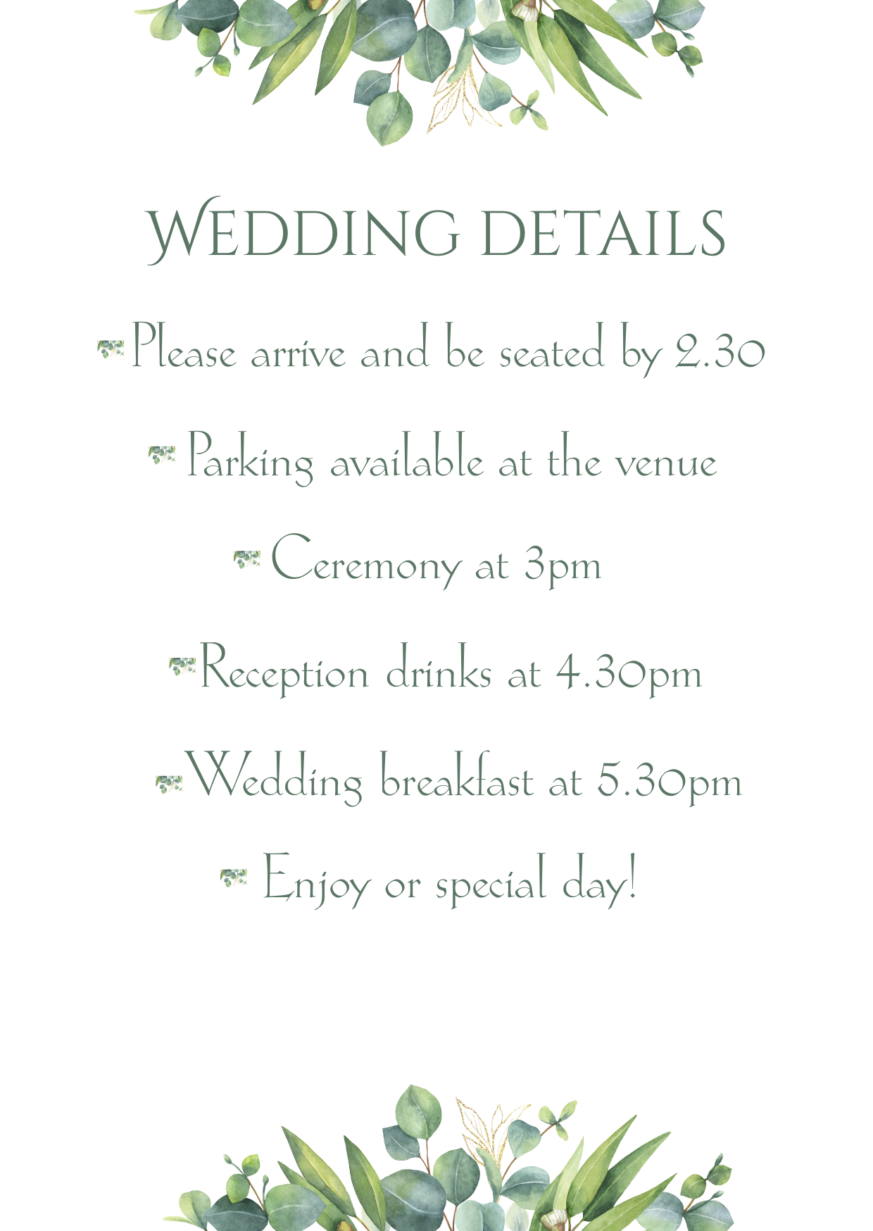 Eucalyptus Watercolour – Wedding Stationery Bundle 1
