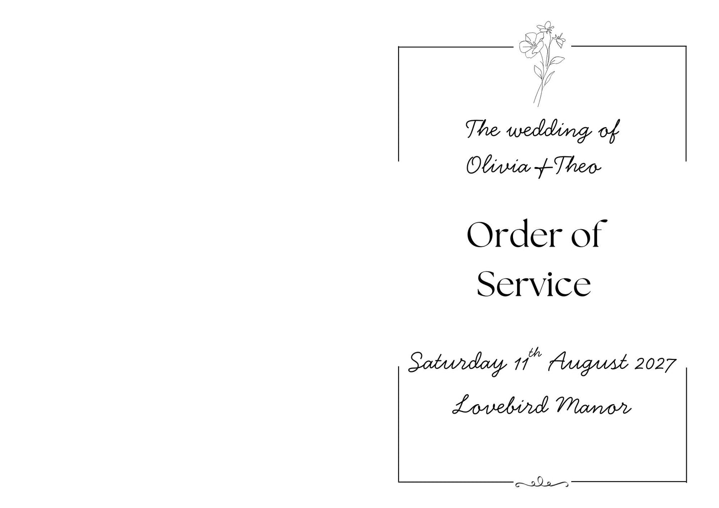 Monochrome Floral - Wedding Stationary Bundle 3