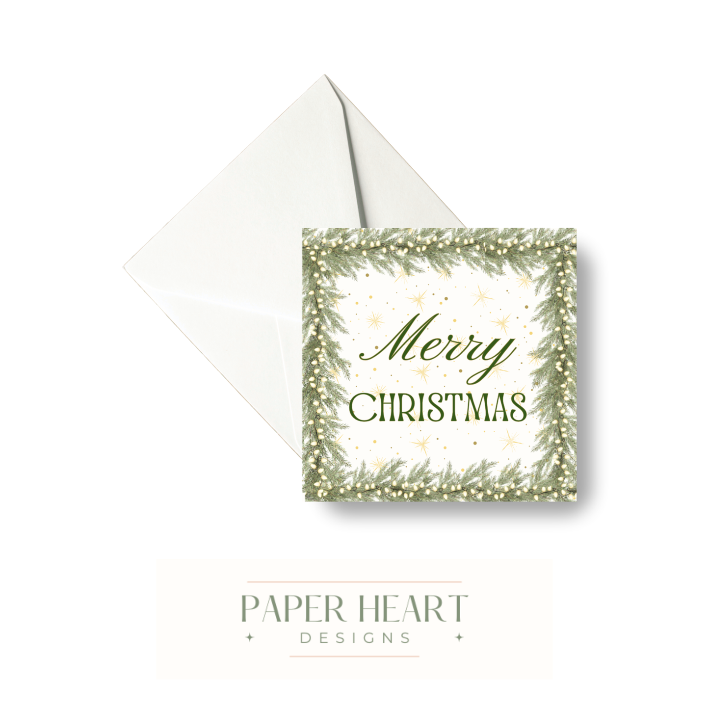 Festive Greenery Merry Christmas Card