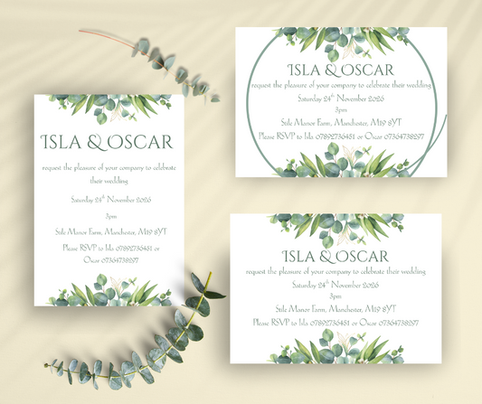Eucalyptus Watercolour – Wedding Invitation
