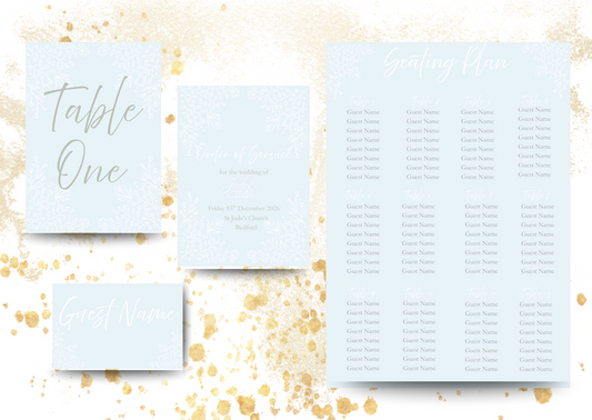 Floral Duck Egg — Wedding Stationery Bundle 2