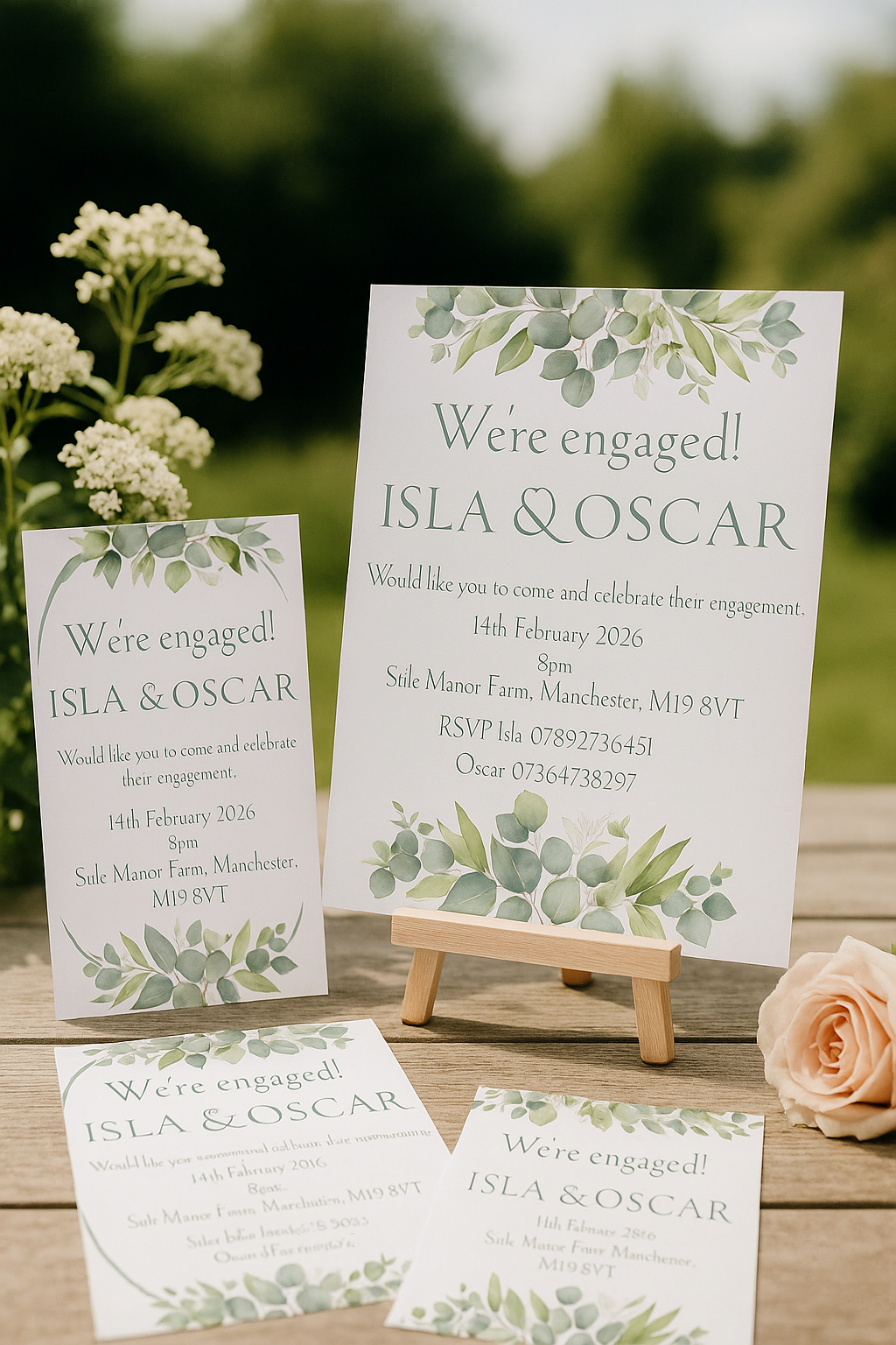 Eucalyptus Watercolour – Wedding Stationery Bundle 1