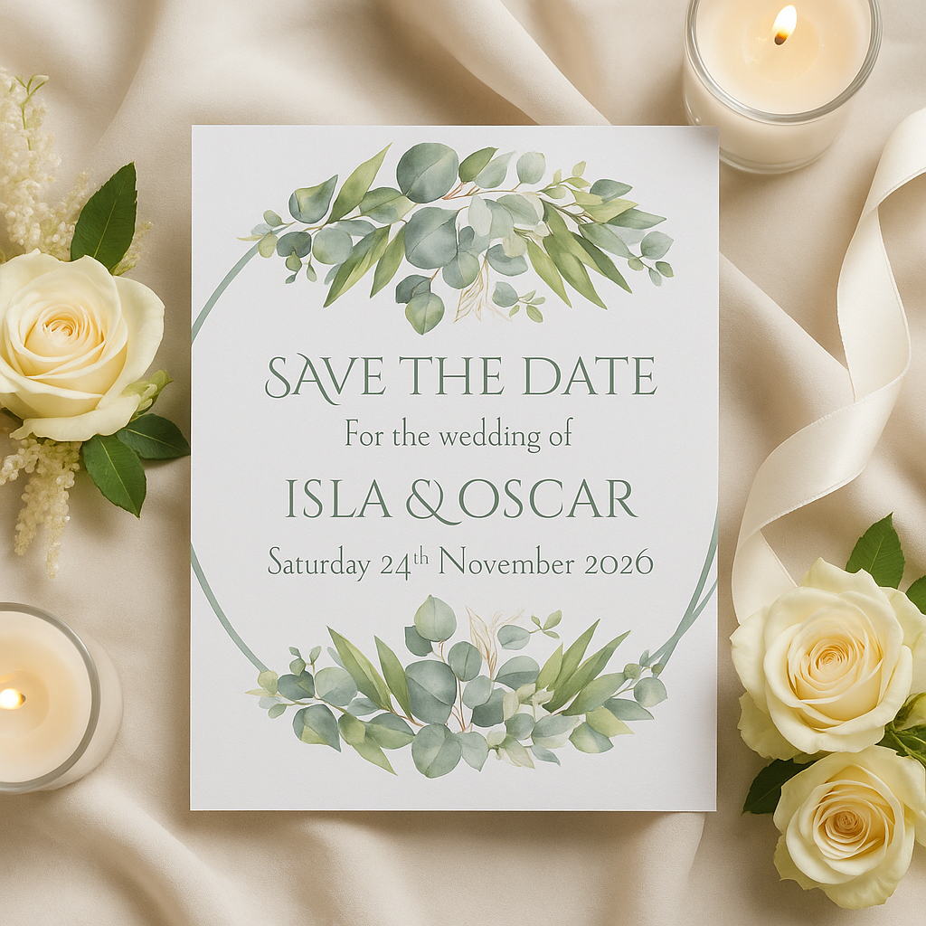 Eucalyptus Watercolour - Wedding Stationary Bundle 3