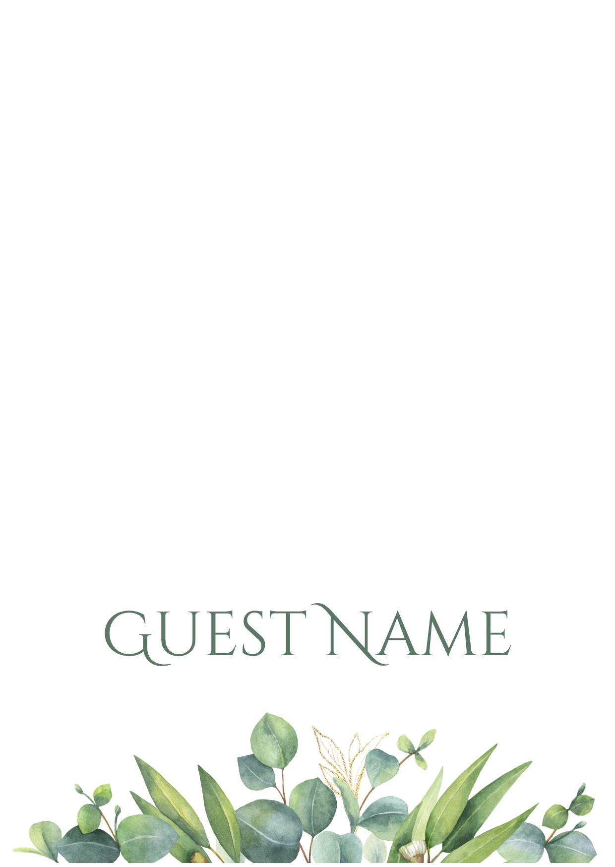 Eucalyptus Watercolour – Guest Name Cards