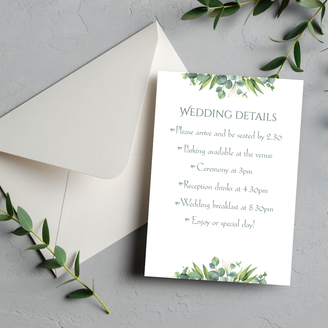 Eucalyptus Watercolour – Wedding Stationery Bundle 1