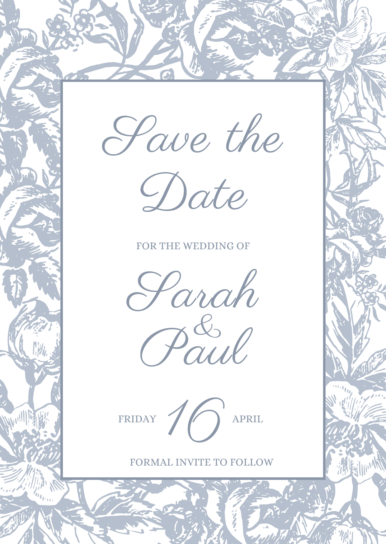 Vintage Floral Save the Date