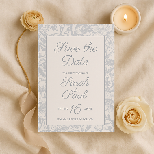 Vintage Floral Save the Date