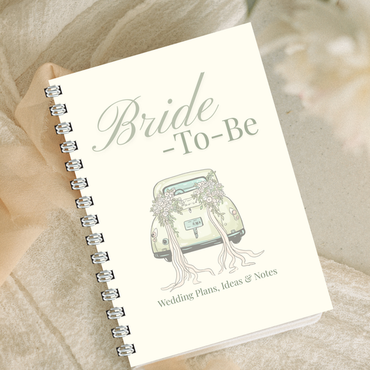 Bride-to-Be Wedding Planner | Vintage Wedding Car Bridal Organiser, Budget, Guest List & Seating Plan