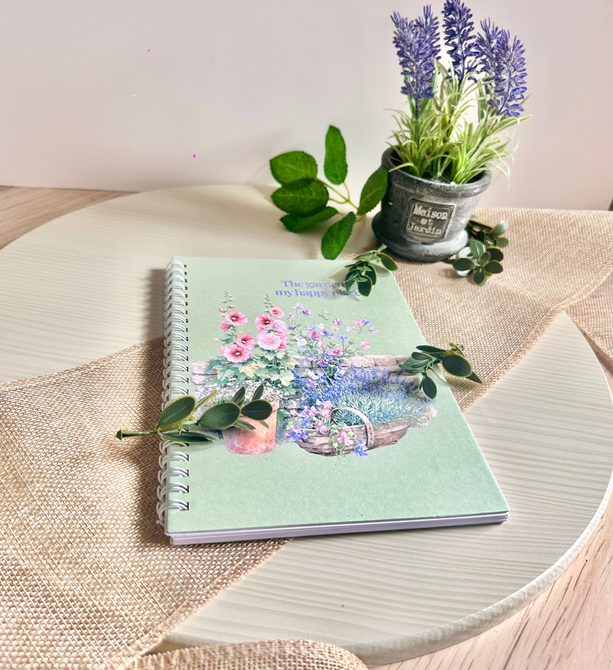 The Garden Is My Happy Place | Handmade A5 Notebook