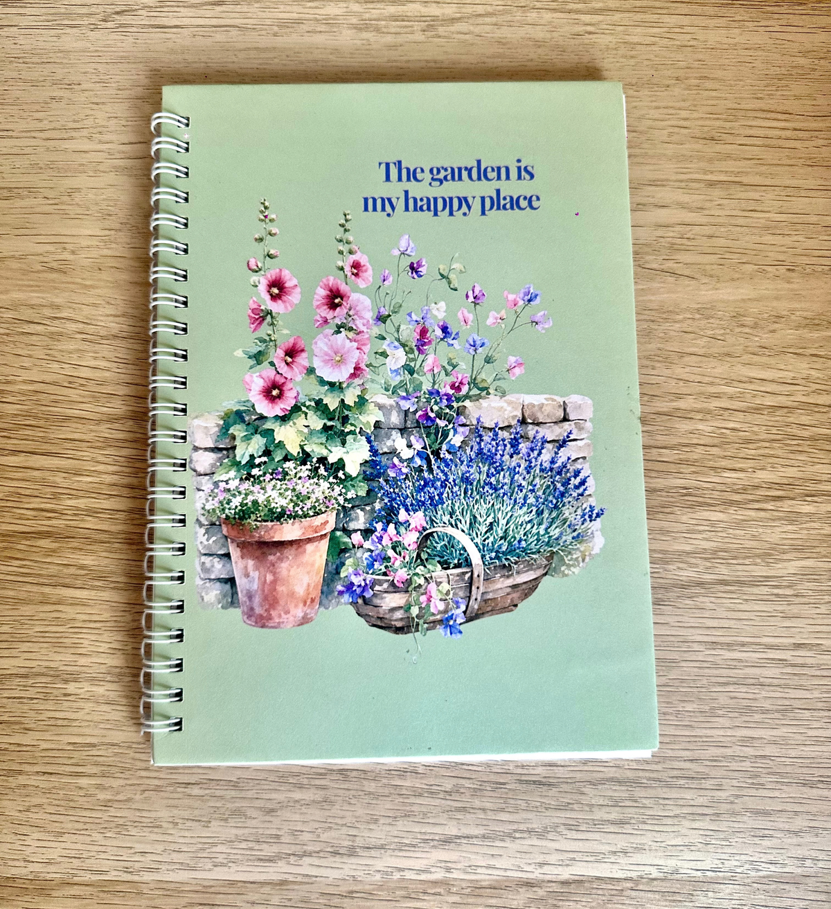 The Garden Is My Happy Place | Handmade A5 Notebook