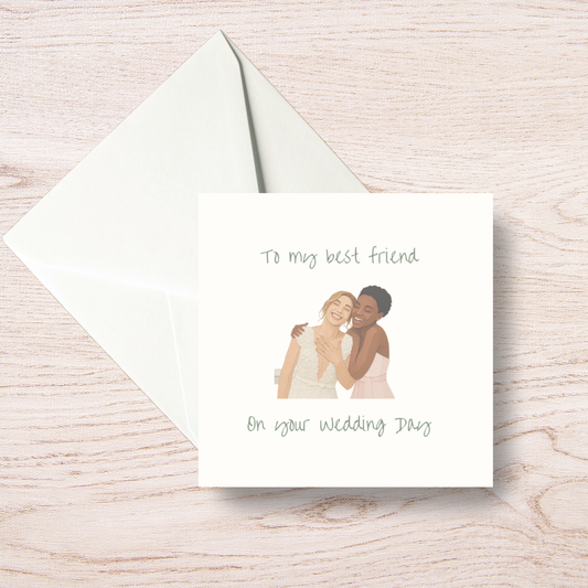 To My Best Friend on Your Wedding Day Card