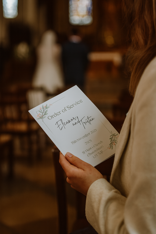Frosted Berry – Order of Service Booklet