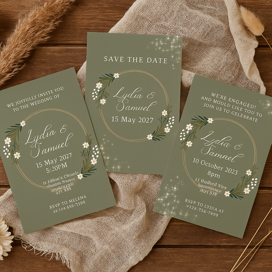 Dark Floral Save The Date