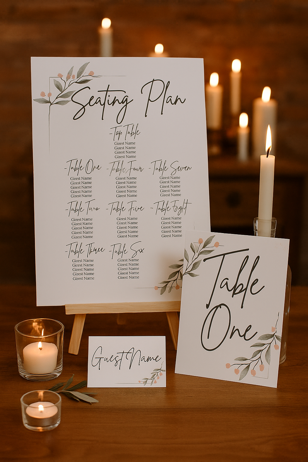 Frosted Berry – Table Numbers