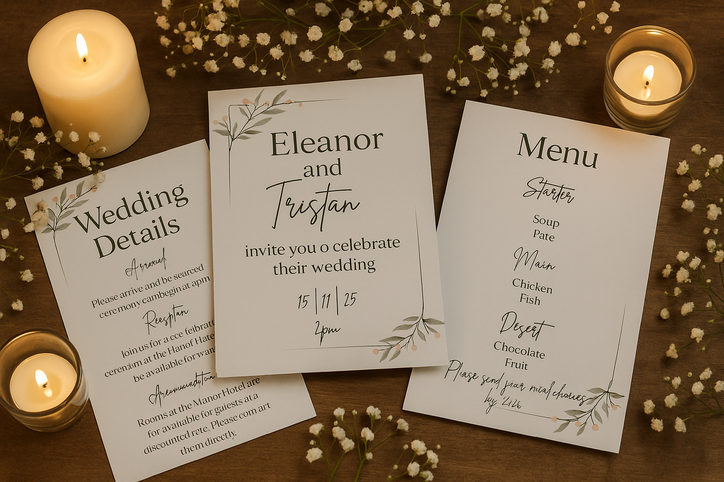 Frosted Berry – Wedding Stationery Bundle 1