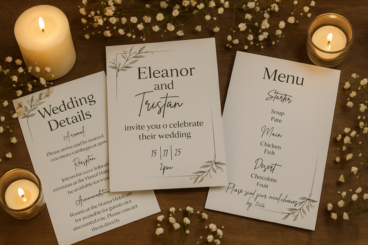 Frosted Berry – Wedding Stationery Bundle 1
