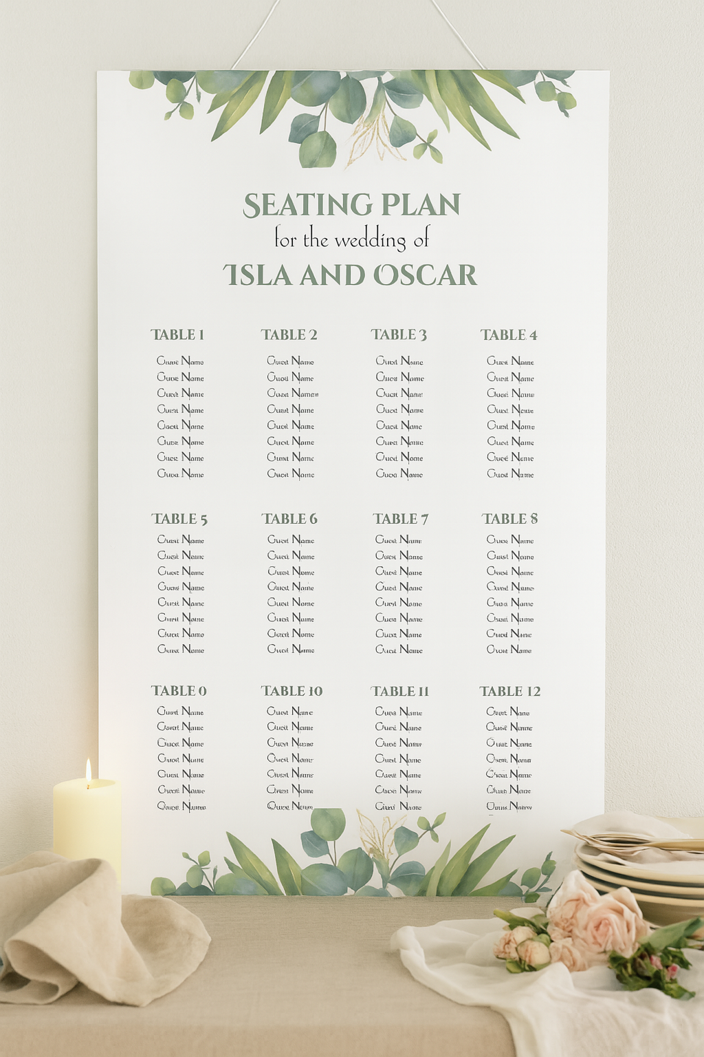 Eucalyptus Watercolour - Wedding Stationary Bundle 2