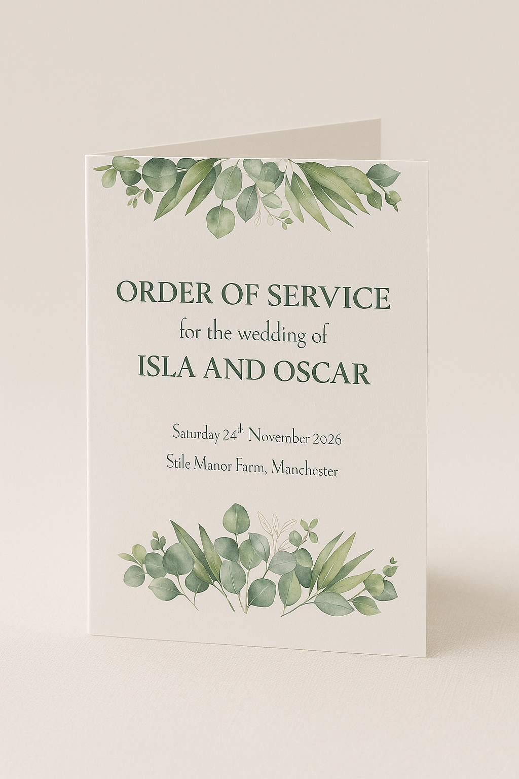 Eucalyptus Watercolour - Wedding Stationary Bundle 2