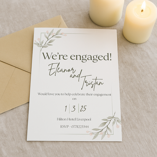 Frosted Berry – Engagement Invitation